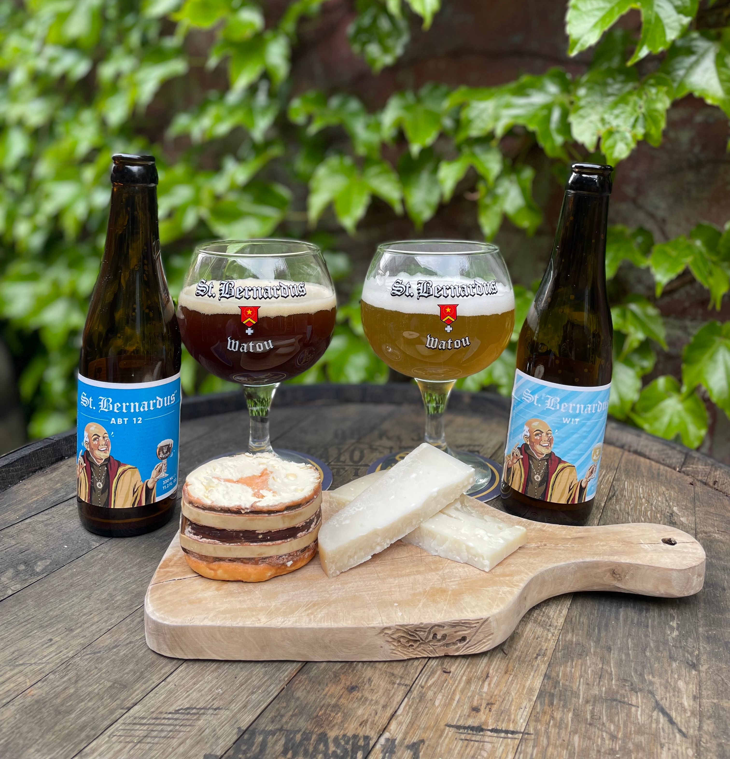 St. Bernardus beers with cheese